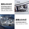 菲尔洛斯汽车LED双光透镜改装套装 近光远光远近一体带透镜前大灯激光灯泡 透镜款大灯9005【近光灯】