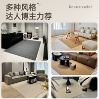 今后仿剑麻地毯客厅2025高级耐脏防猫抓床边毯茶室免打理日式地垫 深灰色棉布底【品质升级】 100cm*200cm