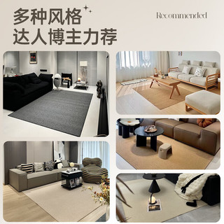 今后仿剑麻地毯客厅2025高级耐脏防猫抓床边毯茶室免打理日式地垫 烟灰色菠萝纹棉布底【品质升级】 100cm*150cm