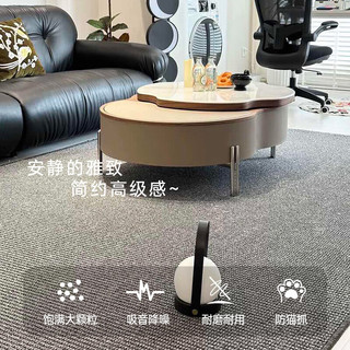 今后仿剑麻地毯客厅2025高级耐脏防猫抓床边毯茶室免打理日式地垫 烟灰色菠萝纹棉布底【品质升级】 100cm*150cm