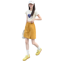 相伊恋人山本工装裙裤女夏季薄款2025新款宽松阔腿五分裤休闲冰丝运动短裤   【适合120-140斤】