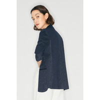 麦檬MM质感通勤条纹西装外套商场同款春夏装5998112931 藏青