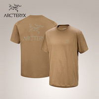 ARC'TERYX 始祖鸟 KRAGG SL COTTON BIRD WORD SS 透气 男子 棉质短袖T恤 CANVAS/砂陶棕 L