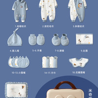 迪士尼 婴儿套装礼盒新生儿衣服初生刚出生满月宝宝见面礼物用品