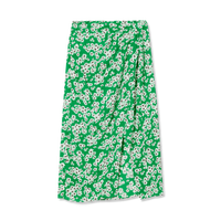 LILY【商场同款】秋新款女装含真丝垂感洋气开叉高腰款半身裙 301