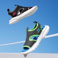 SKECHERS斯凯奇 男童透气一脚蹬凉鞋 黑色 37码