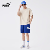 休闲运动裤男子宽松简约舒适印花短裤 848729彪马puma奥莱 深橄榄色-70 XL