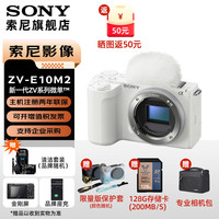 索尼 SONY ZV-E10 II APS-C画幅微单相机 创意外观滤镜 精准对焦  zv-e10二代 白色拆单机 专业直播套装