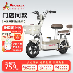 凤凰 电动车男女生小型轻便新国标电动自行车 24A汽车级-助力续航110公里