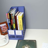 曹晖 加厚文件架多层文件框办公用品大全资料架档案文件夹收纳盒置物架学生用书架简易桌上书立桌面收纳办公室文具
