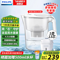 飞利浦 便携净水杯 AWP2814蓝色/白色  一壶13芯专家版