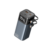 马拉松【3C认证】充电宝毫安自带双线移动电源超大容量双向快充22.5W适用华为小米苹果专用65W快充 【双Type-C线】22.5W快充 毫安双C线