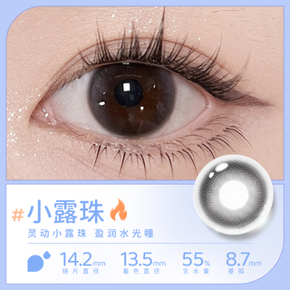 EYEPONY 美瞳日抛屿系列10片屿麋褐暮色迟迟近视隐形眼镜自然三明治工艺 小露珠 600度