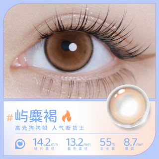 EYEPONY 美瞳日抛屿系列10片屿麋褐暮色迟迟近视隐形眼镜自然三明治工艺 小露珠 600度