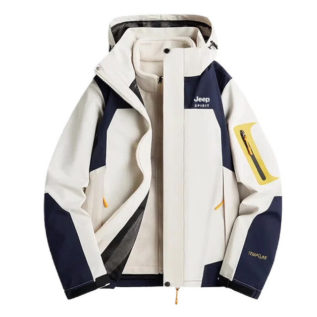 吉普 男女三合一冲锋衣两件套