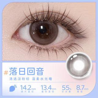 EYEPONY 美瞳日抛屿系列10片屿麋褐暮色迟迟近视隐形眼镜自然三明治工艺 落日回音 650度
