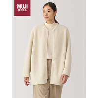 MUJI 無印良品 无印良品（MUJI）女式 长毛抓绒 大衣 女外套 象牙色