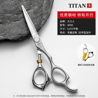 大力人 TITAN 专业用美发剪刀套装理发剪刀理发师平剪美发师无痕牙剪