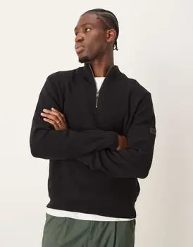 Barbour International merlin turtle neck jumper in black
