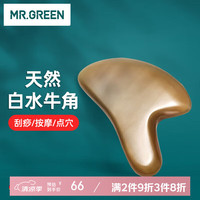 匠の技 Mr.Green Mr-7318 德国按摩板刮板 白水牛角 面部脸部全身用拨筋棒 礼盒装