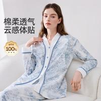 月子服夏季纯棉产后睡衣女棉哺乳睡衣喂奶哺乳家居服套装春夏