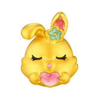 水贝黄金足金12生肖黄金手绳珐琅工艺3D硬金蛇年生肖手链金重约0.67g 12生肖-兔年