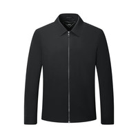 七匹狼夹克男士外套秋季翻领三防四面弹商务休闲柔软舒适男装 001(黑色) 2XL