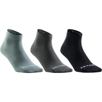 迪卡侬(DECATHLON)运动袜中帮棉袜(3双)舒适保暖透气吸汗MSTS 【共3双装】 (鞋码39/40/41/42)