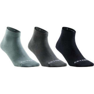 迪卡侬（DECATHLON）运动袜中帮棉袜(3双)舒适保暖透气吸汗MSTS 【共3双装】 (鞋码39/40/41/42)