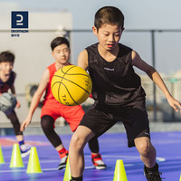 迪卡侬儿童篮球短裤T恤快干IVJ2基础款黑色短裤113-122cm-4024378 XS /113-122cm5-6岁