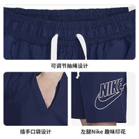 耐克（NIKE）男运动短裤 夏季梭织短裤休闲裤 宽松简约 DB3811-410 蓝 M AMNSWSA-蓝色