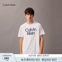 Calvin Klein 卡尔文·克莱恩 Jeans 男女情侣休闲通勤字母印花纯棉针织短袖T恤 4R8022S