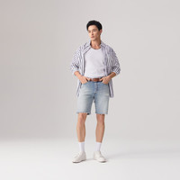 Levi's李维斯25年春夏男士浅色条纹衬衫003MX 黑白 M