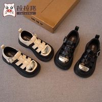 拉拉猪 2025年儿童皮鞋春秋爆款新款男童鞋子女童镂空单鞋公主软底