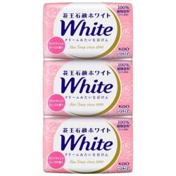 花王 香皂3块装 原装进口white玫瑰红 清新花香肥皂沐浴皂