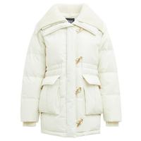 雪中飞 SNOWFLYING经典秋冬大翻领简约防风大口袋时尚休闲女式中长款羽绒服