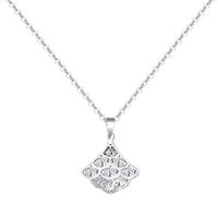 天成汇金通[超闪] PT999足铂999女士项链钻面裙子吊坠精致灵动白金项链 PT999铂金套链 6.03克