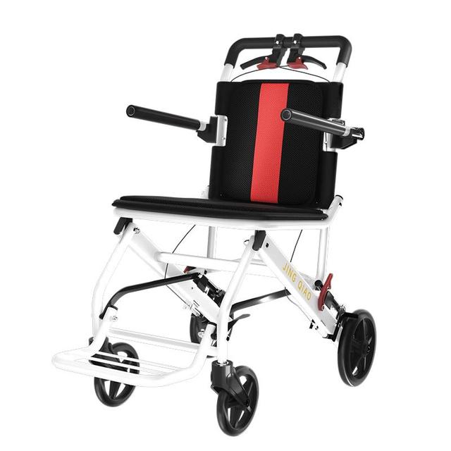 移动端、京东百亿补贴：京巧 老人专用铝合金轮椅  轻便折叠可登机