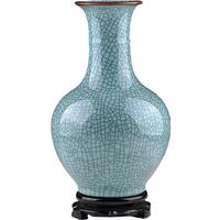景德镇陶瓷花瓶摆件客厅插花仿古官窑瓷瓶中式家居装饰品瓷器瓶子
