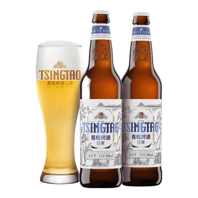 PLUS会员、今日必买：青岛啤酒 全麦白啤 500mL*12瓶