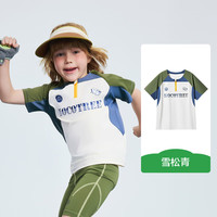 kocotreeKK树儿童运动T恤男童女孩美式短袖上衣夏季骑行宝宝半袖2025新款
