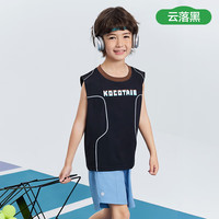 kocotreeKK树2025新款儿童运动背心无袖夏季吸湿速干圆领宝宝上衣外穿凉感