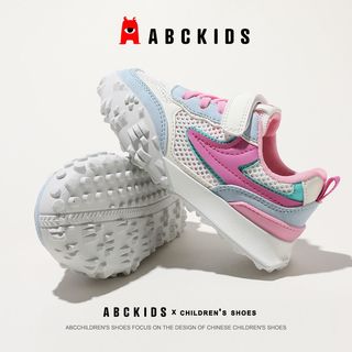 Abckids儿童童鞋夏季网面透气鞋子女童休闲软底运动跑步鞋子