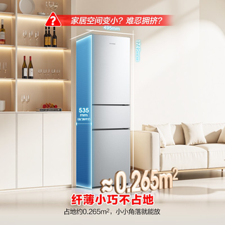 Ronshen 容声 BCD-202E10RNLAD 直冷三门冰箱 202L 凯撒银