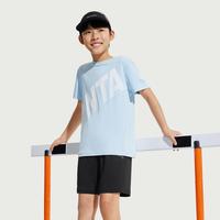 经典logo印花运动套装男童运动服夏季薄款中大童短T短裤速干