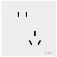 公牛(BULL)开关插座 G57蝶翼超薄肤感开关10A斜五孔插座面板G57Z223A 米绒白