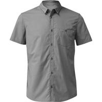迪卡侬（DECATHLON）户外速干衬衣男休闲春夏短袖衬衫 灰色M-4480962