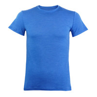 灰壳15.5μm美利奴羊毛短袖T恤男亲肤保暖透气速干衣户外运动休闲 威尔蓝 /正肩软糯升级款 M 140-155斤