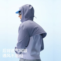 蕉内凉皮502UV男女同款半拉链拼色防晒服凉感透气机能户外防晒衣 亮紫拼蓝石灰 XS