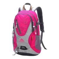 艾王户外背包男女徒步运动多功能旅行双肩包休闲时尚双肩登山背包 玫红色 1740透气背负30L